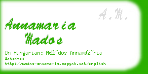 annamaria mados business card